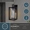 Vaxcel Milton Matte Black Motion Sensor Dusk to Dawn Outdoor Wall Light Transitional Clear Glass T0762 - alternate 2